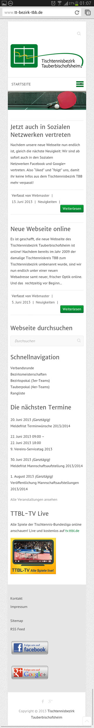So sieht unsere neue Webseite auf einem Smartphone aus. Bild: So sieht unsere neue Webseite auf einem Smartphone aus.