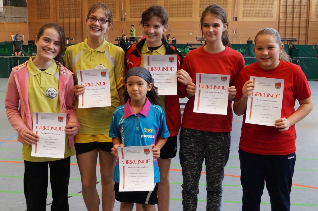 Die Siegerinnen im Wettbewerb der Schülerinnen A-Klasse. Foto: Wolfgang Appel