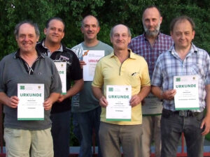 Die geehrten Vereinsvertreter der erfolgreichen Meisterteams der abgelaufenen Saison 2016/2017.