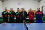 Die Endspielteilnehmer im Herren B-Pokal (von links): FC Külsheim mit Christian Leiblein, Marco Henninger und Ulrich Soden sowie ETSV Lauda mit Martin Appel, Gerhard Ihl und Florian Herrmann.