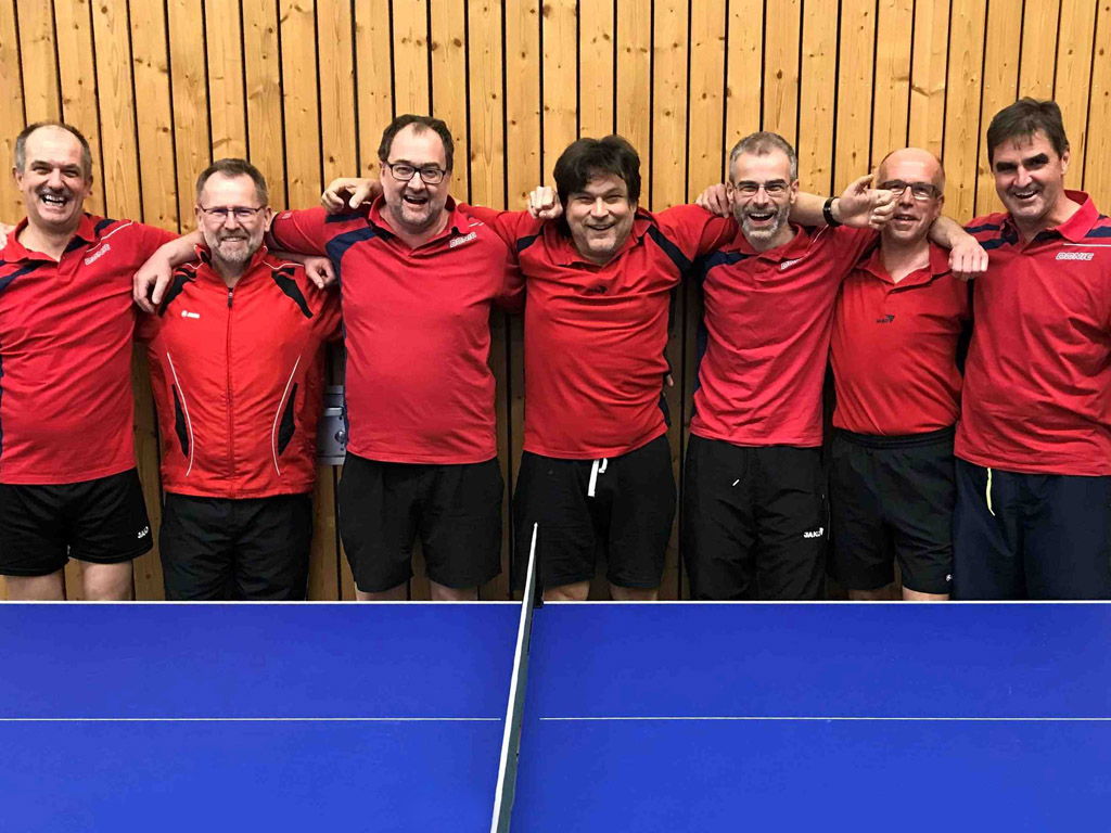 Meister der Herren Kreisklasse A: TSV Assamstadt II mit Hubert Hügel, Wolfgang Ansmann, Achim Wachter, Markus Imhof, Timo Frank, Arno Hügel und Edgar Geißler.